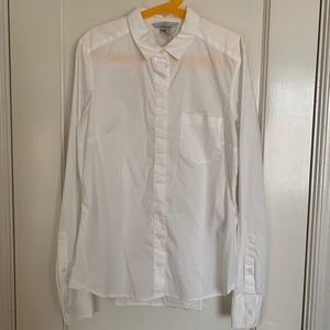 h&m white button down dress shirt
